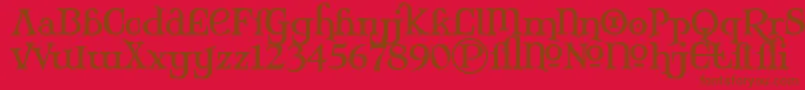 MaryJaneAlternate Font – Brown Fonts on Red Background