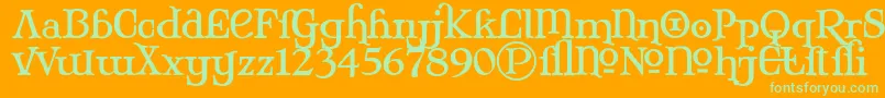 MaryJaneAlternate Font – Green Fonts on Orange Background