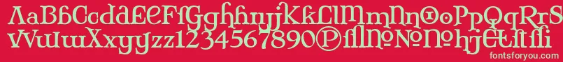 MaryJaneAlternate Font – Green Fonts on Red Background