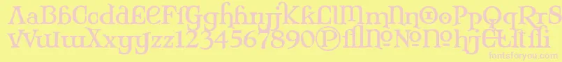 MaryJaneAlternate Font – Pink Fonts on Yellow Background