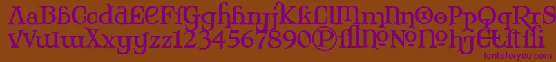 MaryJaneAlternate Font – Purple Fonts on Brown Background