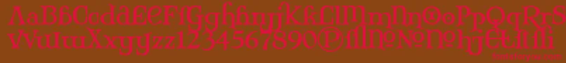 MaryJaneAlternate Font – Red Fonts on Brown Background