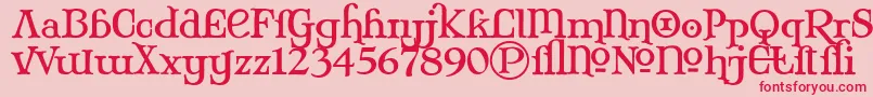MaryJaneAlternate Font – Red Fonts on Pink Background