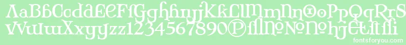MaryJaneAlternate Font – White Fonts on Green Background