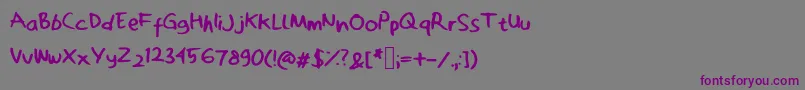 Шрифт Zakwanoebit – фиолетовые шрифты на сером фоне