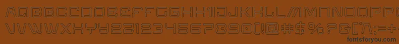 Miraclemercuryout Font – Black Fonts on Brown Background