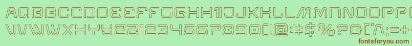 Miraclemercuryout Font – Brown Fonts on Green Background