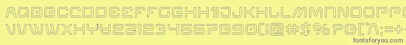 Miraclemercuryout Font – Gray Fonts on Yellow Background