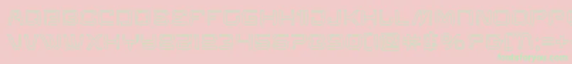 Miraclemercuryout Font – Green Fonts on Pink Background