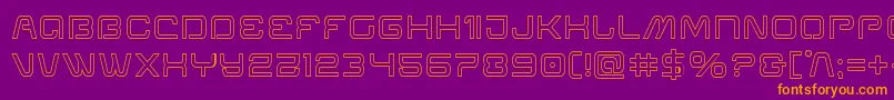 Miraclemercuryout Font – Orange Fonts on Purple Background