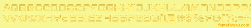 Miraclemercuryout Font – Orange Fonts on Yellow Background