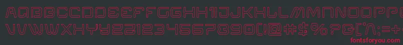 Miraclemercuryout Font – Red Fonts on Black Background