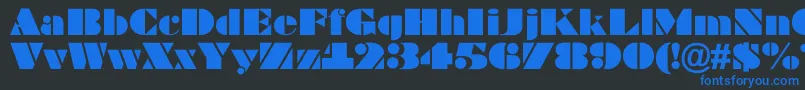 BraggaRegular Font – Blue Fonts on Black Background