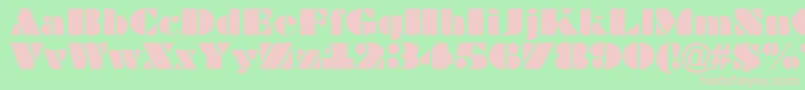 BraggaRegular Font – Pink Fonts on Green Background