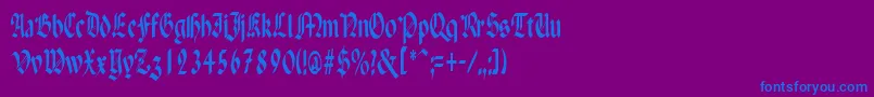 PaganiniNarrow Font – Blue Fonts on Purple Background