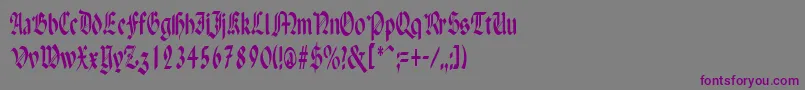 PaganiniNarrow Font – Purple Fonts on Gray Background