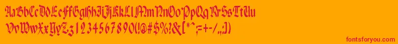 PaganiniNarrow Font – Red Fonts on Orange Background