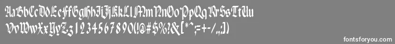 フォントPaganiniNarrow – 灰色の背景に白い文字