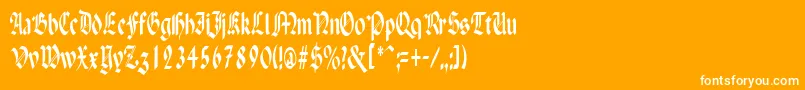 フォントPaganiniNarrow – オレンジの背景に白い文字