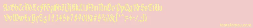 PaganiniNarrow Font – Yellow Fonts on Pink Background