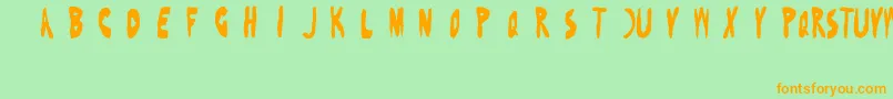 BenFoldsFive Font – Orange Fonts on Green Background