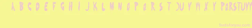 BenFoldsFive Font – Pink Fonts on Yellow Background