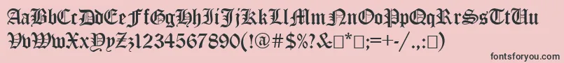 Шрифт EncientGermanGothic – чёрные шрифты на розовом фоне
