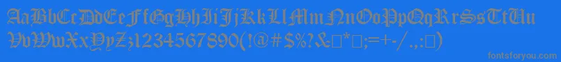EncientGermanGothic Font – Gray Fonts on Blue Background
