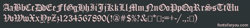 EncientGermanGothic Font – Pink Fonts on Black Background