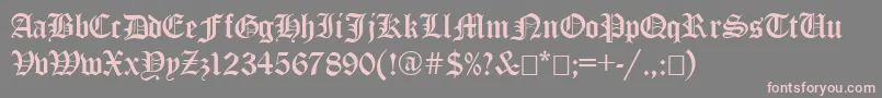 EncientGermanGothic Font – Pink Fonts on Gray Background