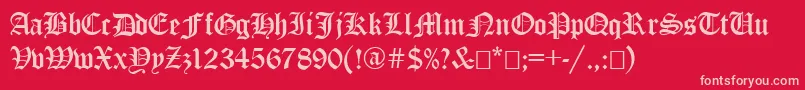 EncientGermanGothic Font – Pink Fonts on Red Background