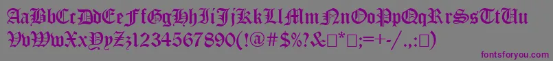 EncientGermanGothic Font – Purple Fonts on Gray Background