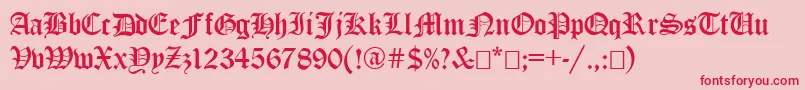 EncientGermanGothic Font – Red Fonts on Pink Background