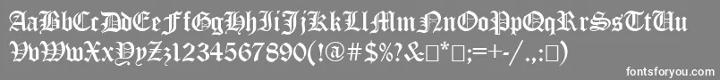 フォントEncientGermanGothic – 灰色の背景に白い文字