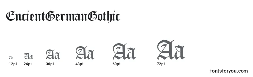 EncientGermanGothic Font Sizes