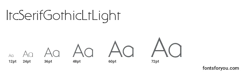 ItcSerifGothicLtLight Font Sizes