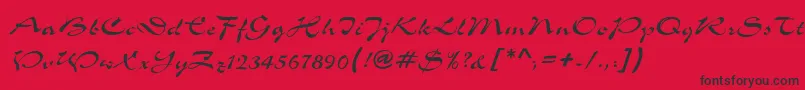 Shogun Font – Black Fonts on Red Background