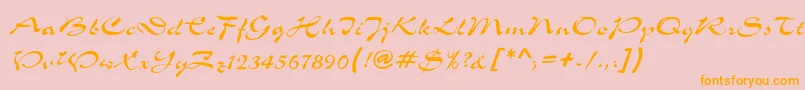 Shogun Font – Orange Fonts on Pink Background