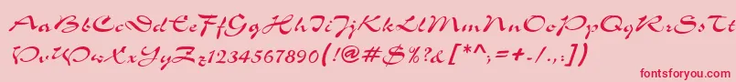 Shogun Font – Red Fonts on Pink Background