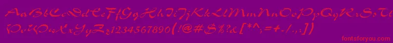 Shogun Font – Red Fonts on Purple Background