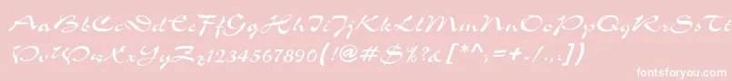 Shogun Font – White Fonts on Pink Background