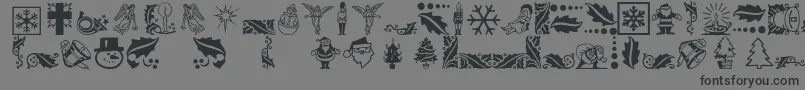 fuente Xmasicons – Fuentes Negras Sobre Fondo Gris