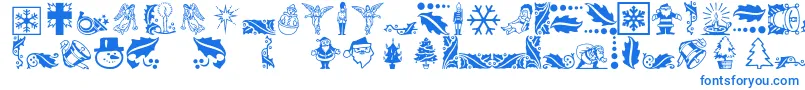 Police Xmasicons – polices bleues