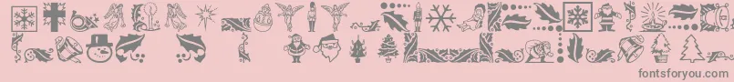 Xmasicons-Schriftart – Graue Schriften auf rosa Hintergrund