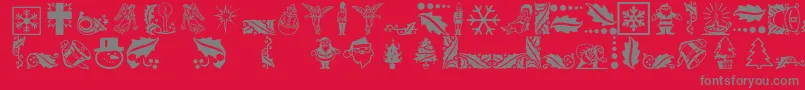 Шрифт Xmasicons – серые шрифты на красном фоне