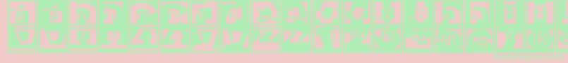 Brokensanscaps Font – Green Fonts on Pink Background