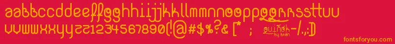 QuiРґРІk Font – Orange Fonts on Red Background