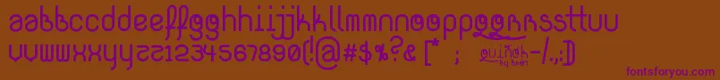 QuiРґРІk Font – Purple Fonts on Brown Background