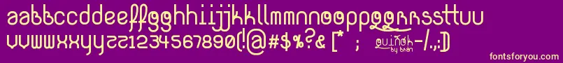 QuiРґРІk Font – Yellow Fonts on Purple Background