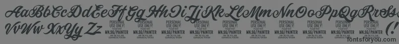 PainterPersonalUseOnly Font – Black Fonts on Gray Background